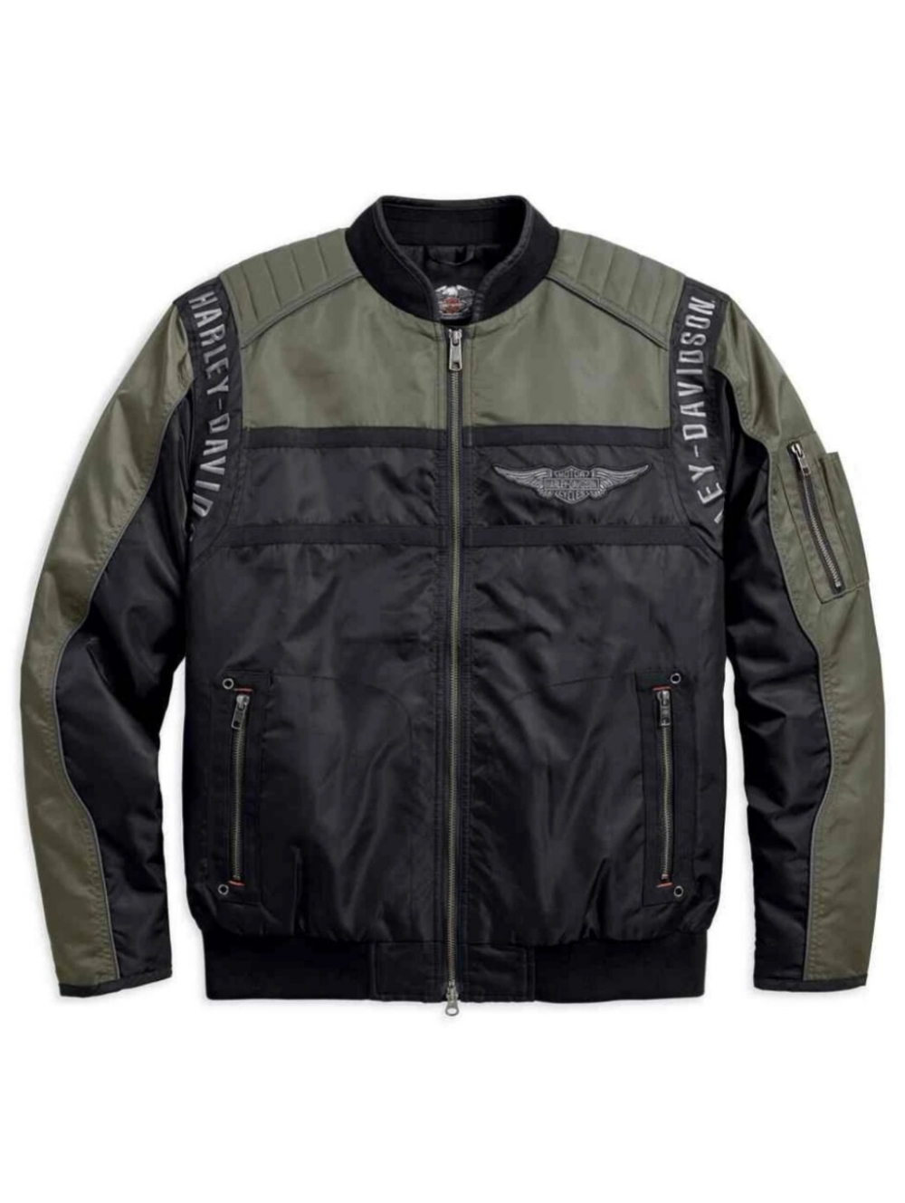 Harley-Davidson Mainstreet Colorblocked Nylon Bomber Jacket 98583-17VM